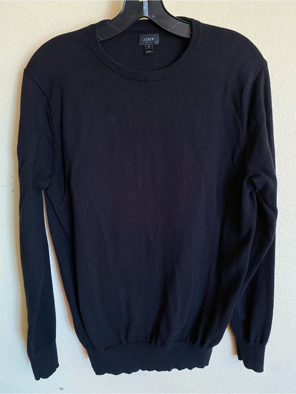 J. Crew Men's Black Crewneck Knit Sweater
